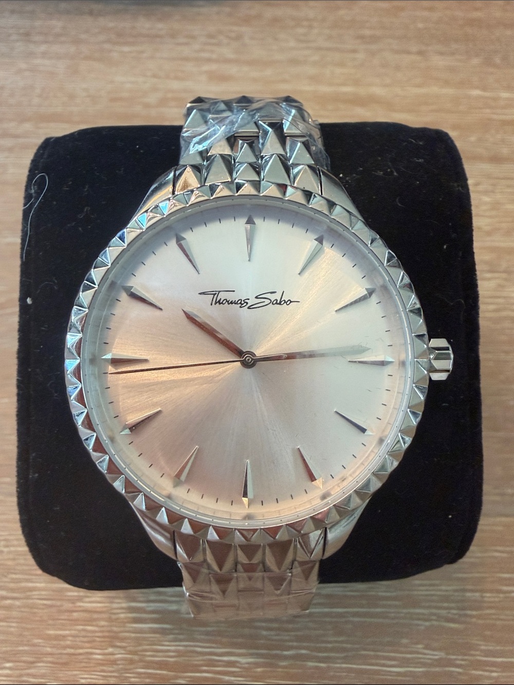 Thomas Sabo Silver Pyramid-Trim Mens Watch with Sunray Dial New with tags